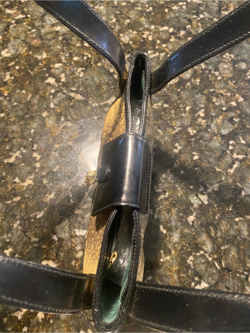 Barry Kiesselstein-Cord Varanus Lizard Exotic Leather Sophisticated Shoulder Bag - Picture 10 of 11